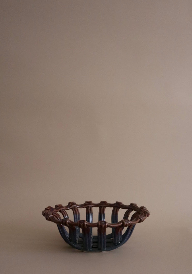 Woven "Pie Crust" Ceramic Bowl