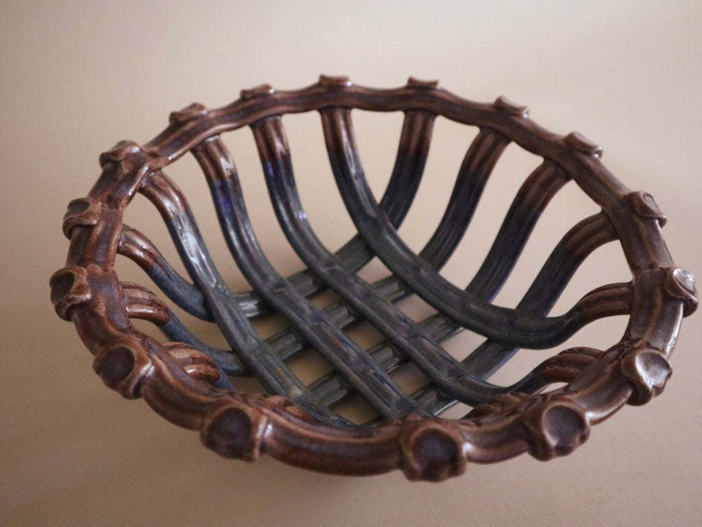 Woven "Pie Crust" Ceramic Bowl