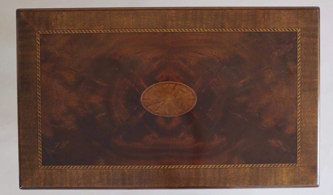1990s Council Craftsman Side Table W/ Wood Inlay