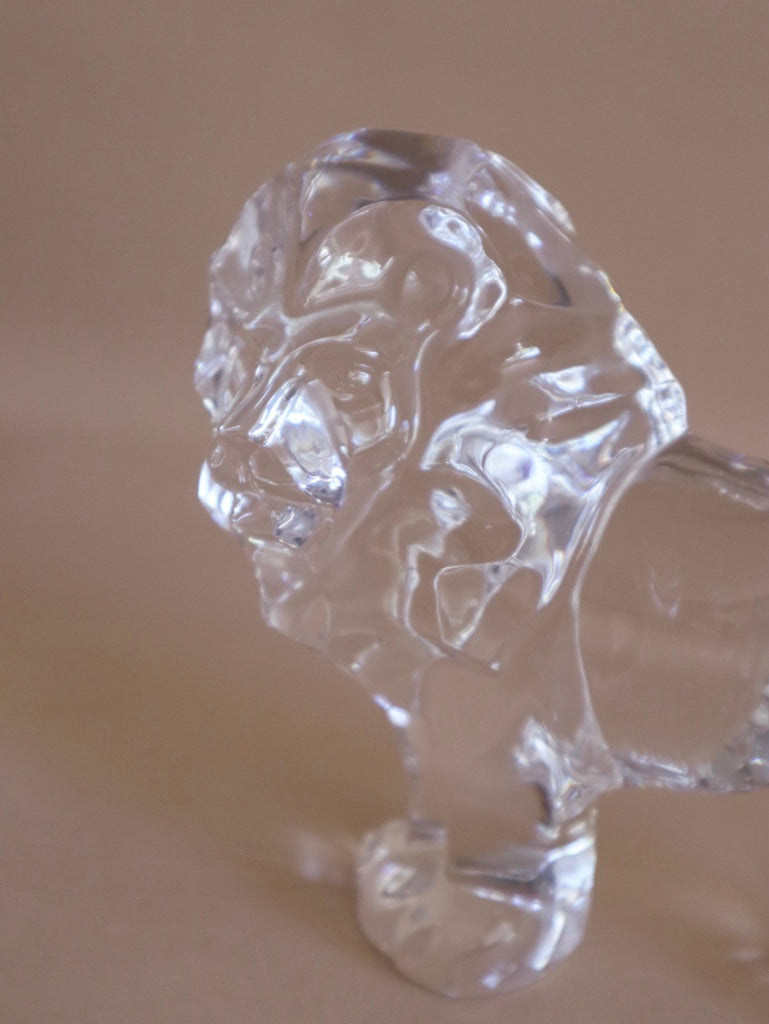 Val Saint Lambert Crystal Lion