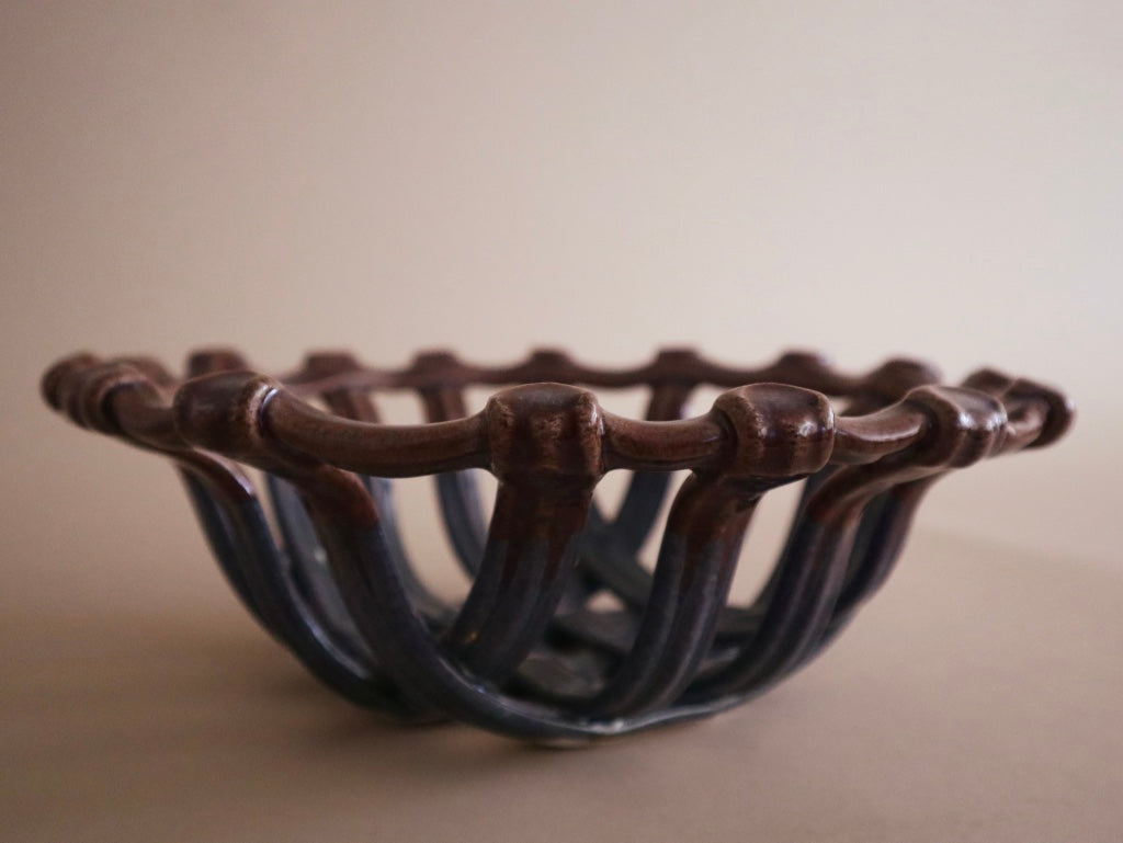 Woven "Pie Crust" Ceramic Bowl