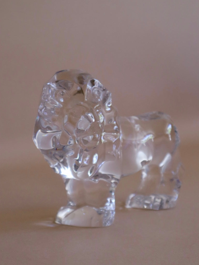 Val Saint Lambert Crystal Lion