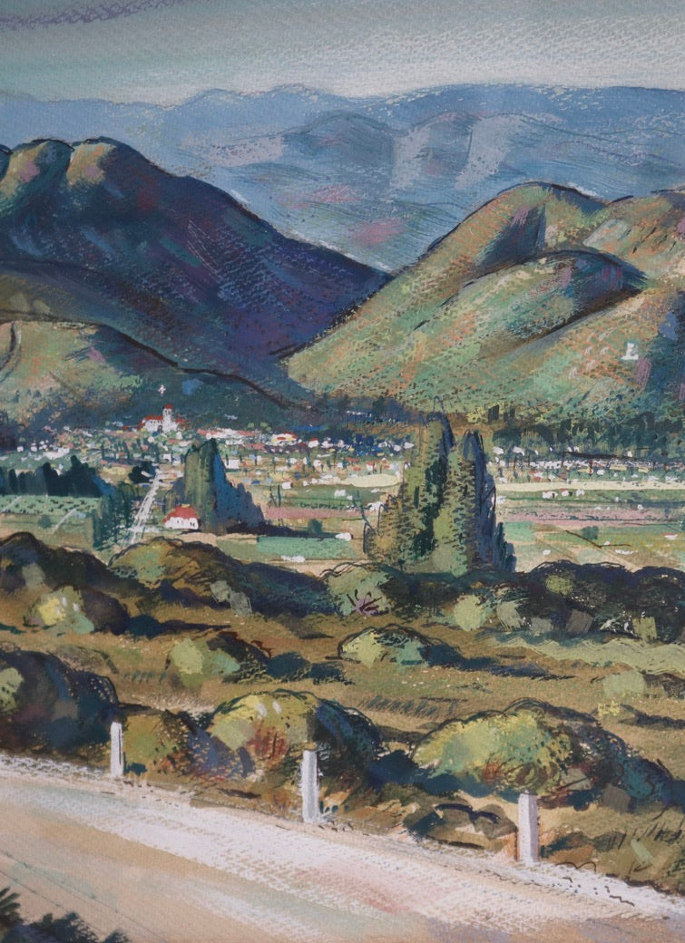 1940s Forrest Hibbits California Landscape Painting