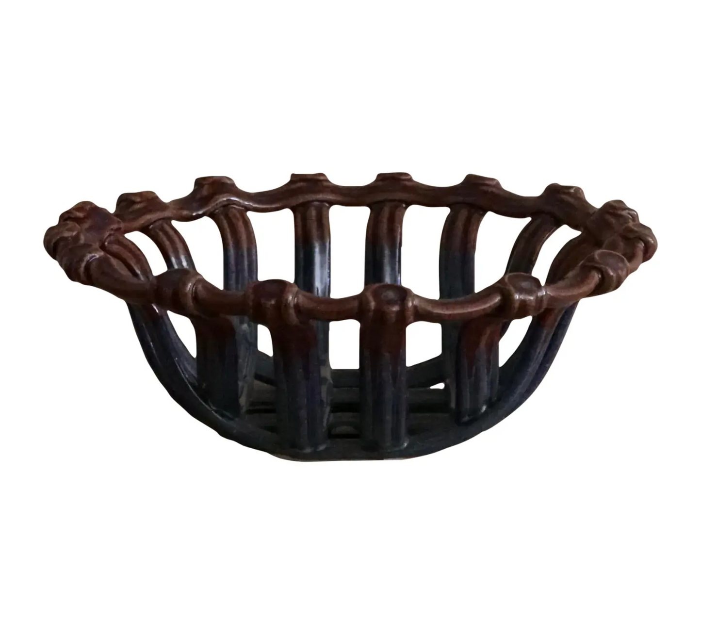 Woven "Pie Crust" Ceramic Bowl