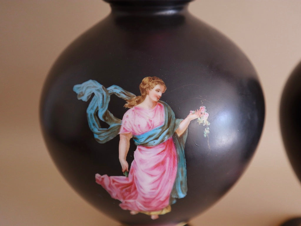 Antique (1910's) European Sèvres Porcelain Vases, a Pair
