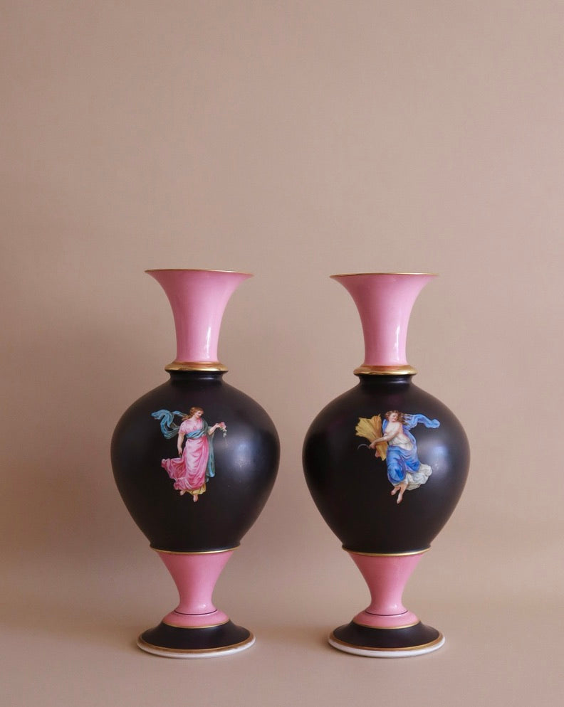 Antique (1910's) European Sèvres Porcelain Vases, a Pair
