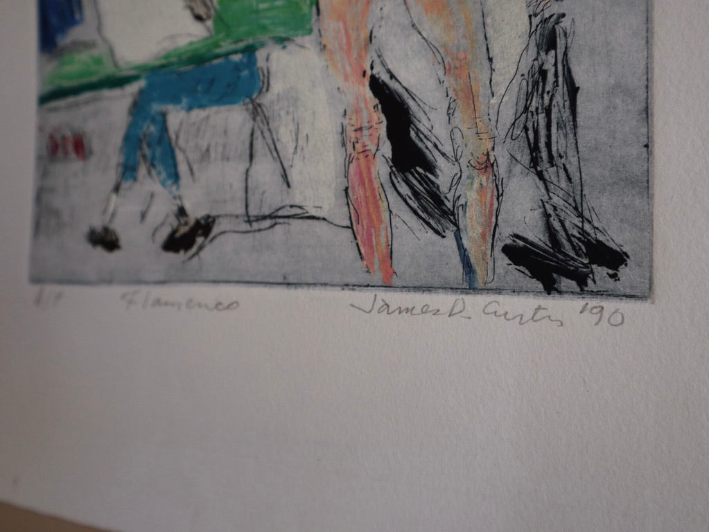 1990 James D. Curtis Studio Etching