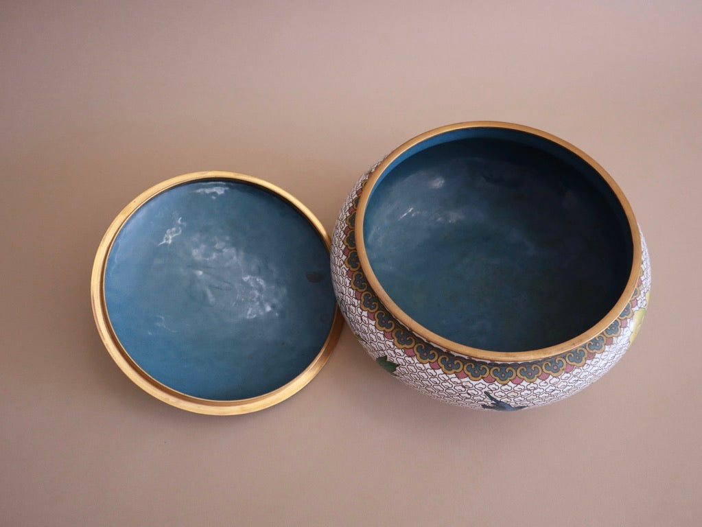 Antique Cloisonné Round Box