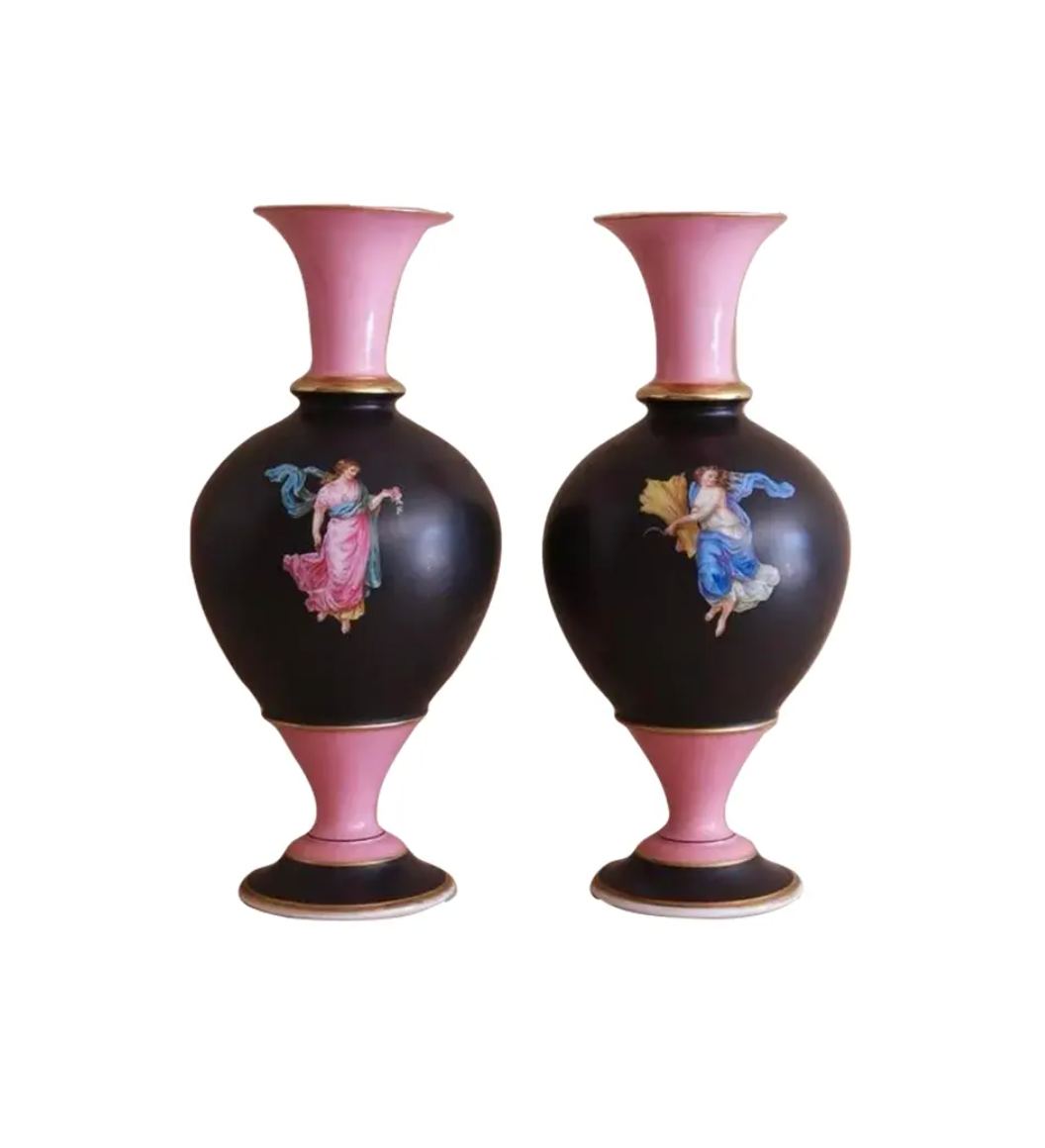Antique (1910's) European Sèvres Porcelain Vases, a Pair