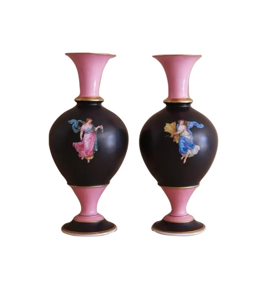 Antique (1910's) European Sèvres Porcelain Vases, a Pair