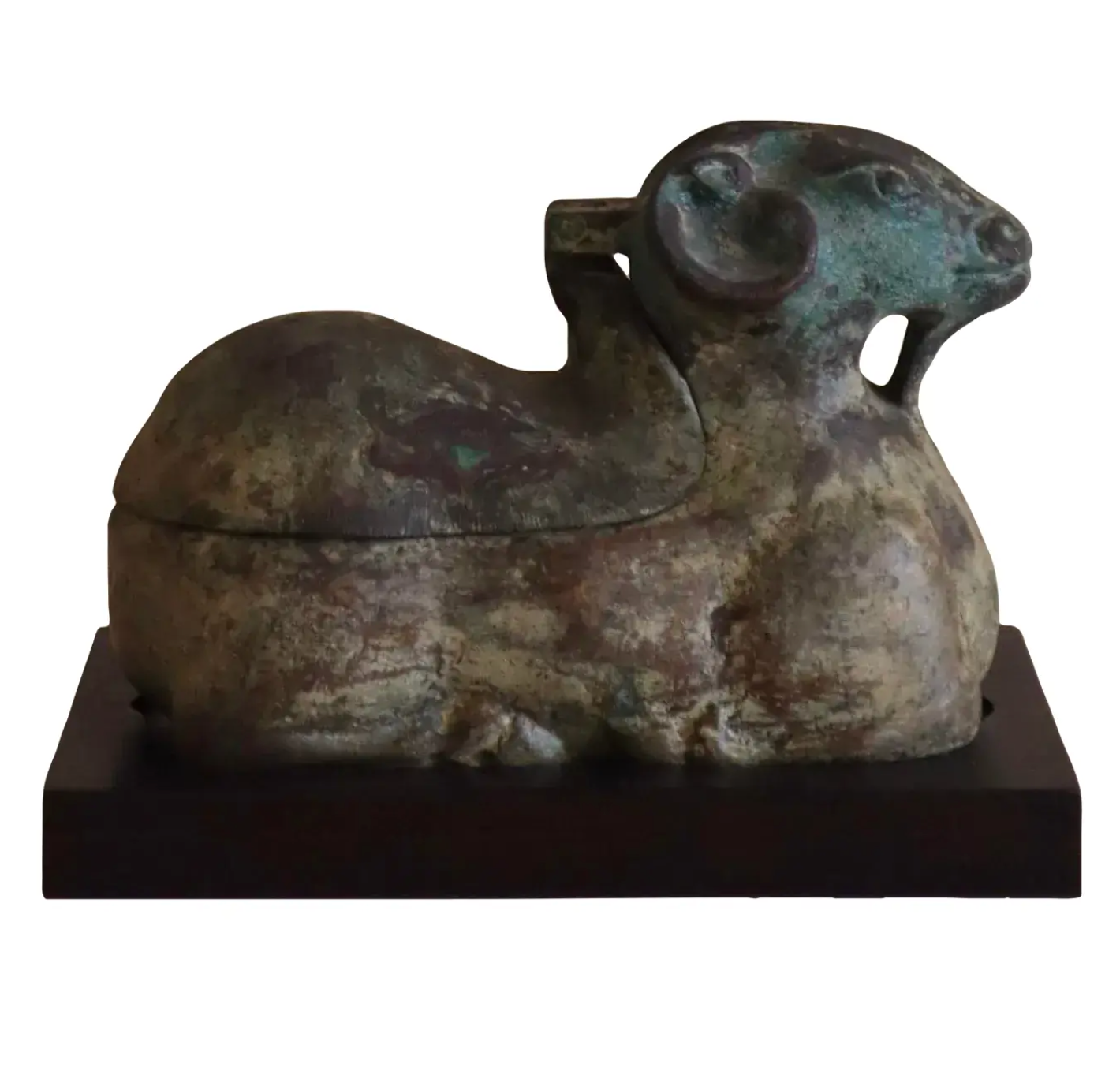 1940s Lidded Iron Ram Figure