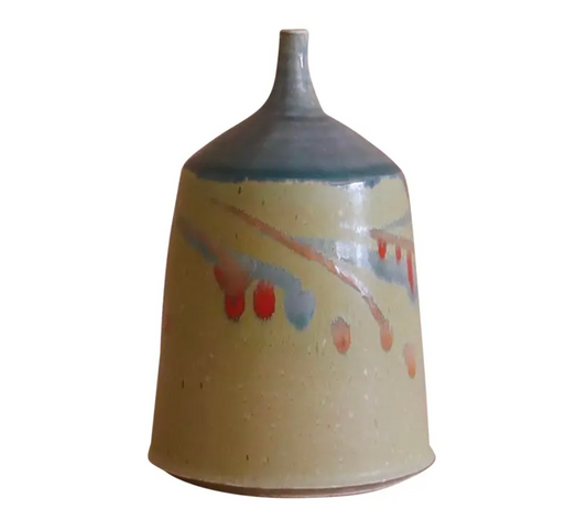 1960 Vintage Midcentury Studio Pottery Stem Vase