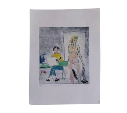 1990 James D. Curtis Studio Etching