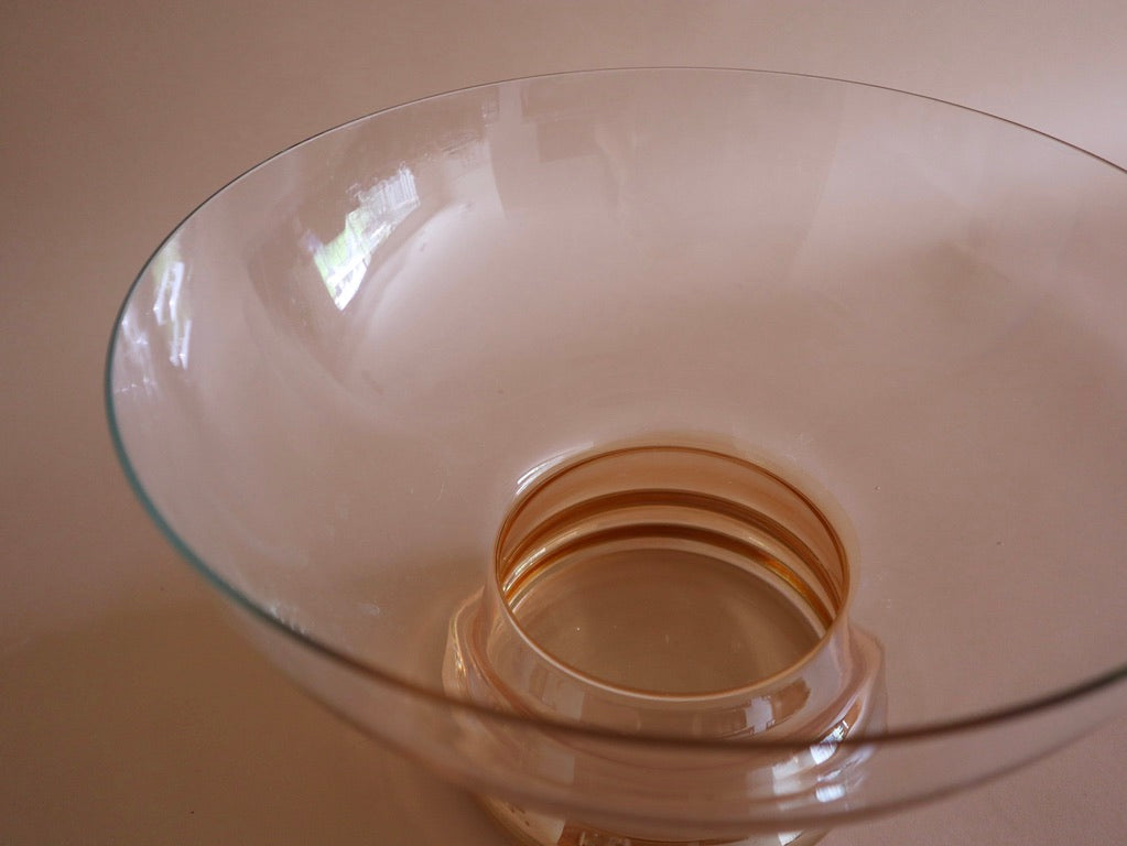 Orange Luster Glass Bowl