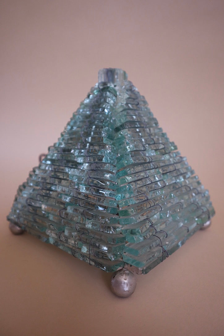 1980s Italian Stacked Glass Lamp