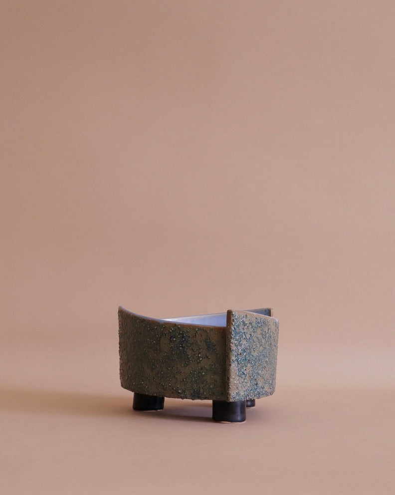 1960s Midcentury Studio Pottery Abstract Cachepot