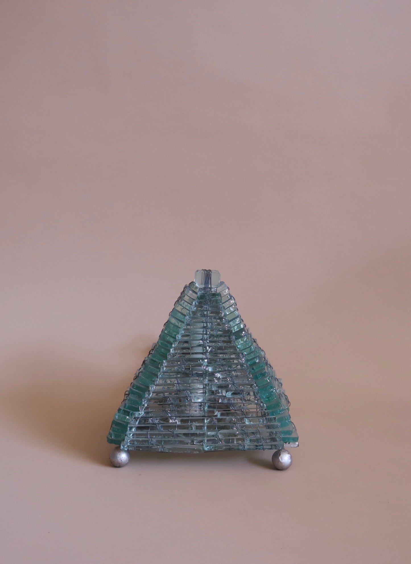 1980s Italian Stacked Glass Lamp