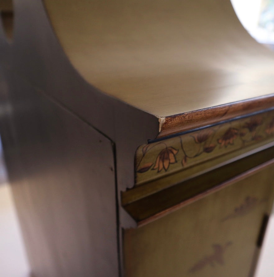 Early 21st Century Chinoiserie Green Asian Hutch Cabinet