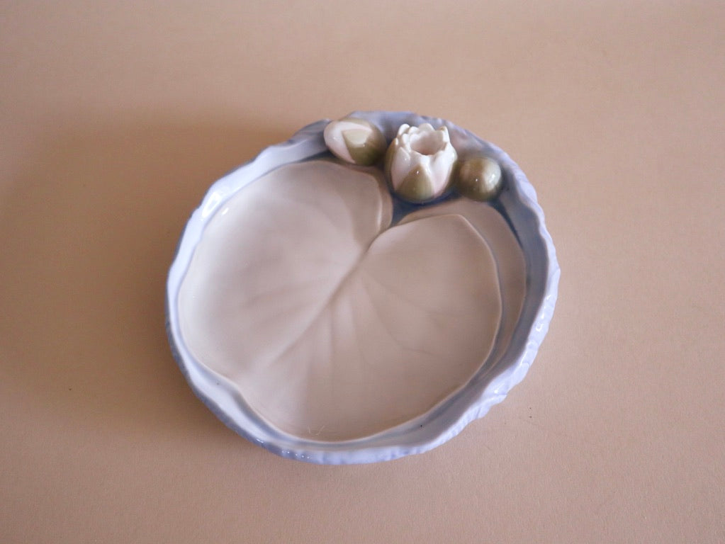 Danish Porcelain Lily Pad Dish by Bing & Grøndahl