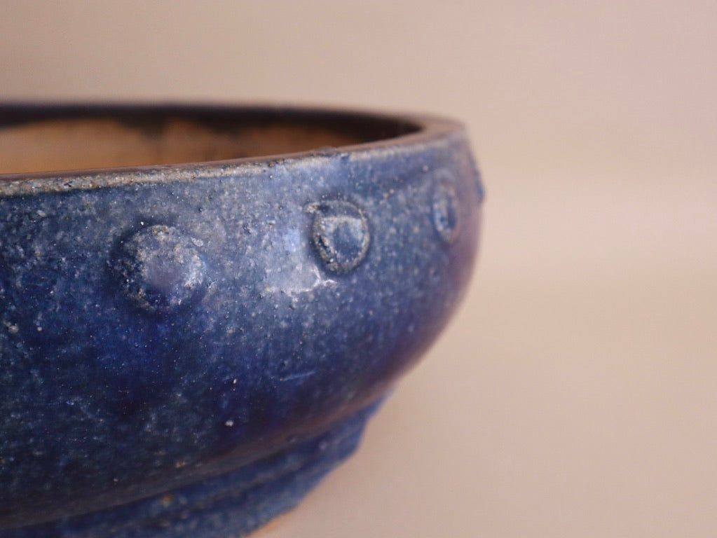Large Shiwan Blue Glazed Ceramic Planter