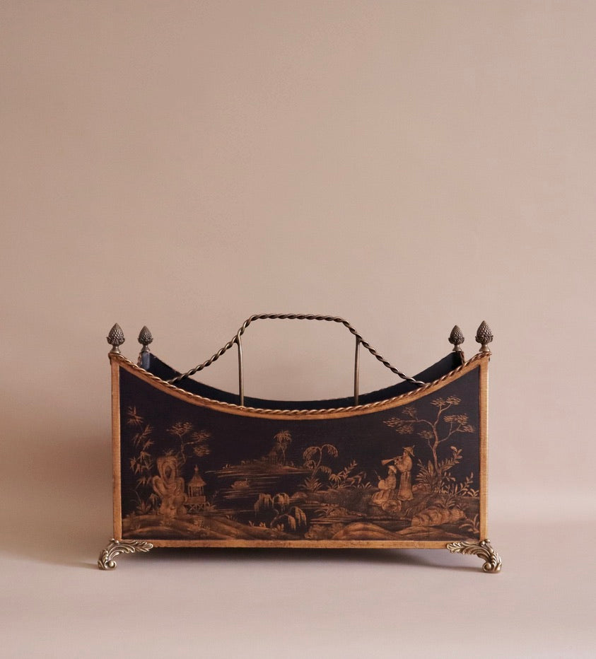 Vintage Chinoiserie Magazine Rack by Chelsea House