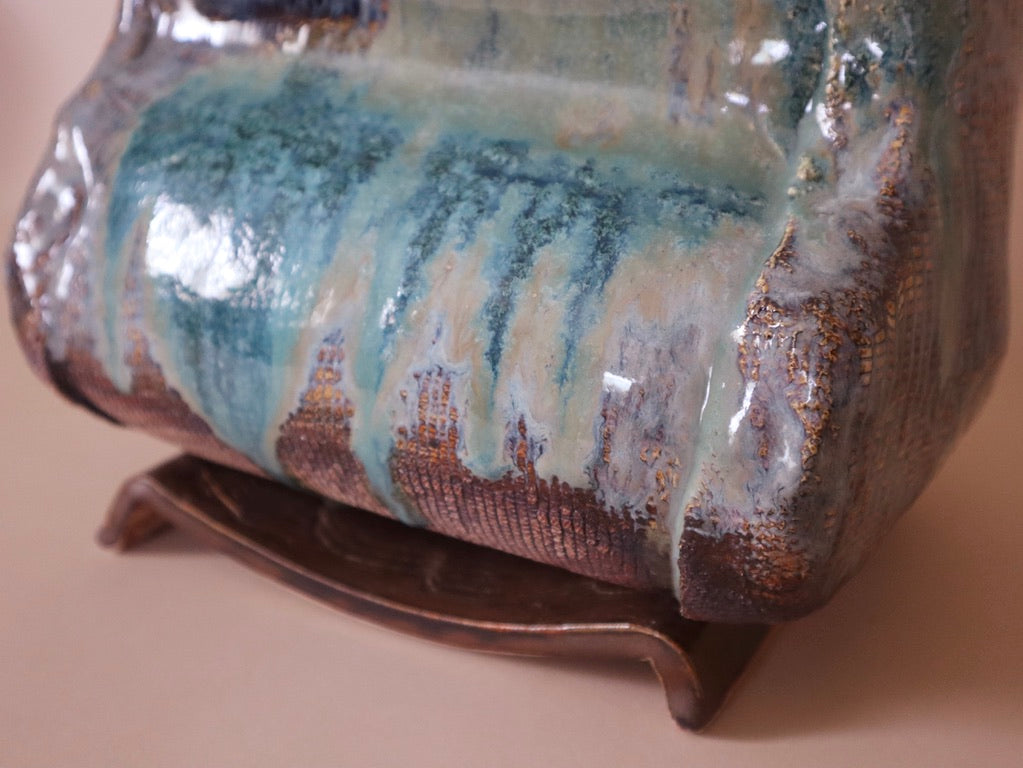 Vintage Handmade Studio Pottery Lidded Box
