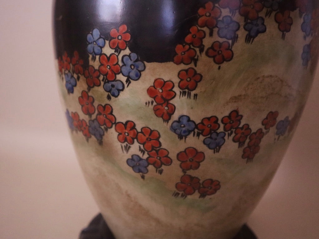 Mid-Century Hand-Painted Landscape Table Lamp by Marbro