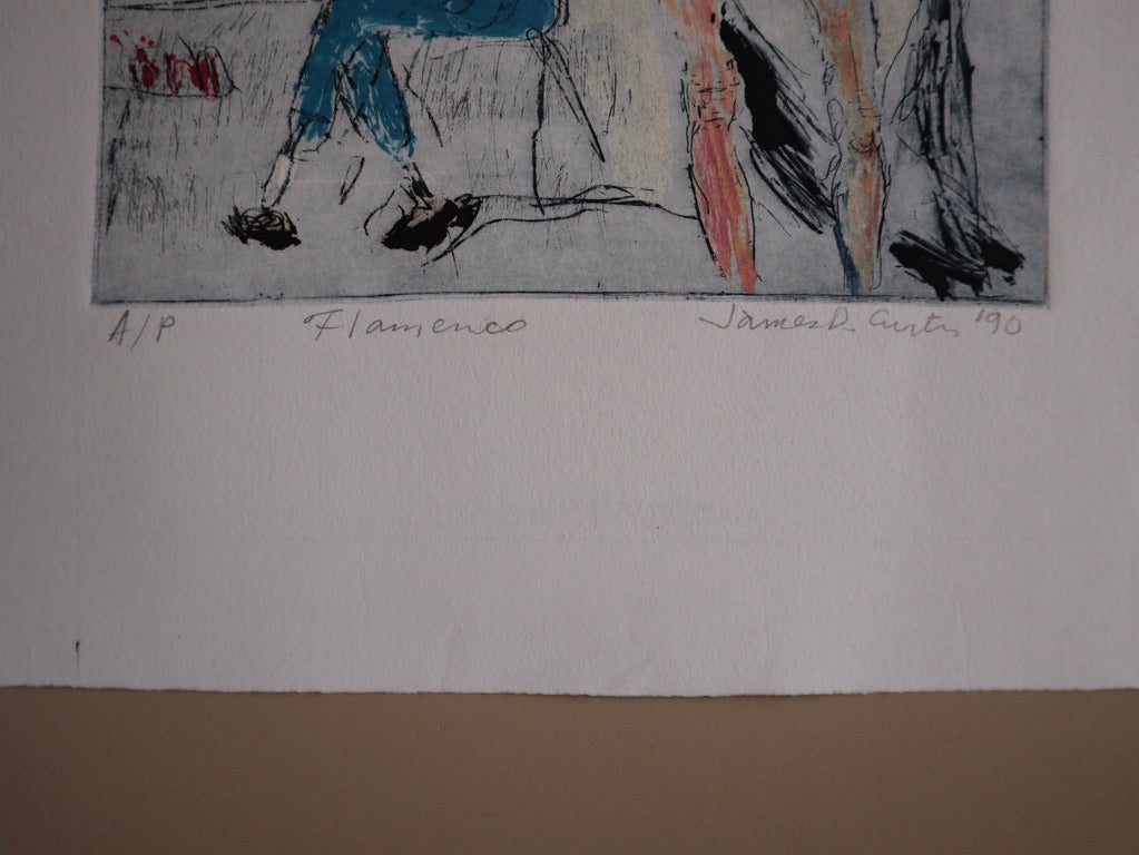 1990 James D. Curtis Studio Etching