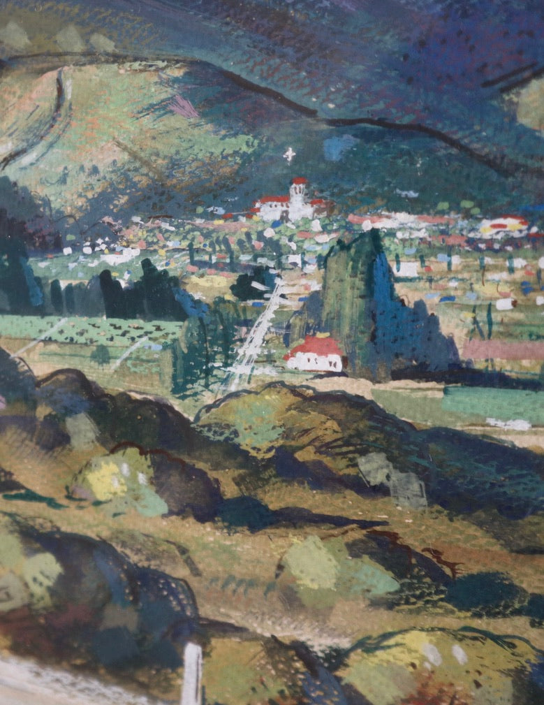 1940s Forrest Hibbits California Landscape Painting