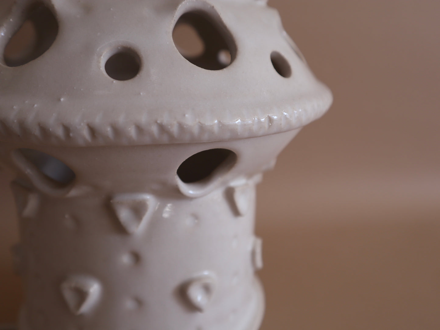 Vintage Hand-Made Ceramic Pagoda Lantern Lamp