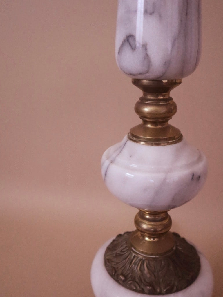 Marble & Brass Column Lamp