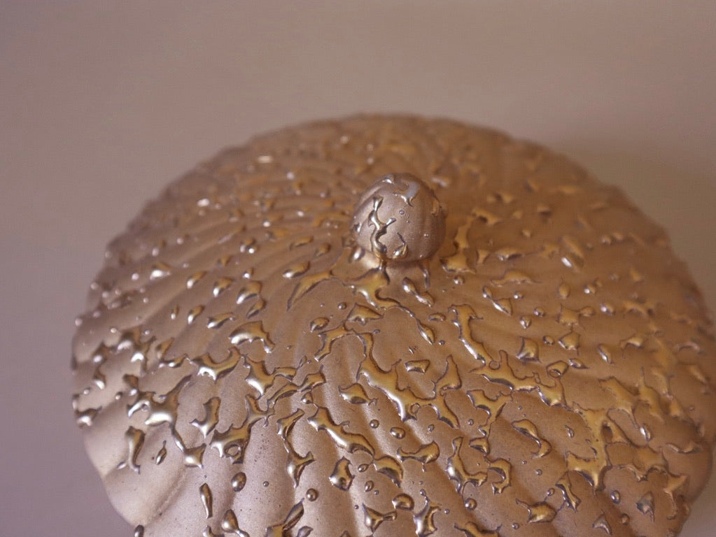 Weeping Gold Round Lidded Box