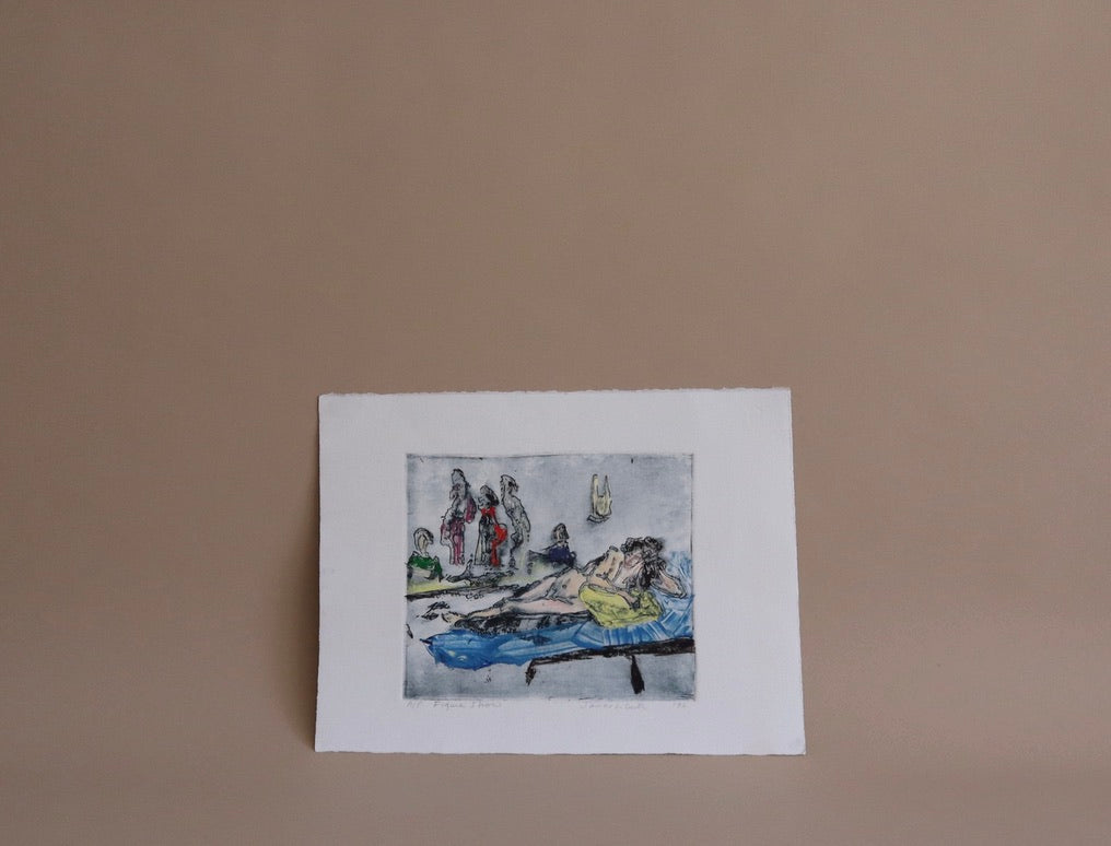 1990 James D. Curtis Etching Titled "Drawing"
