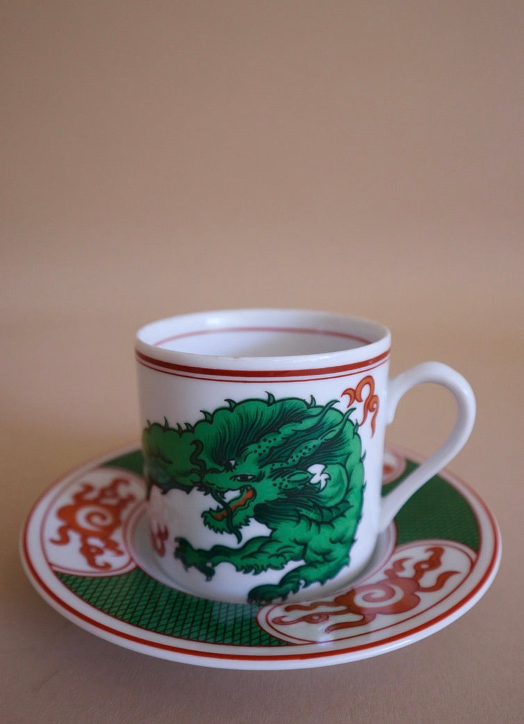 Fitz & Floyd Dragon Tea Cup & Saucer