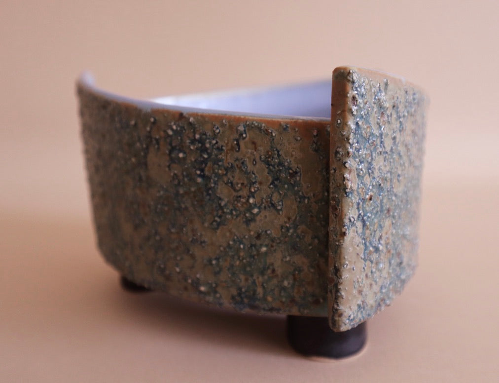 1960s Midcentury Studio Pottery Abstract Cachepot