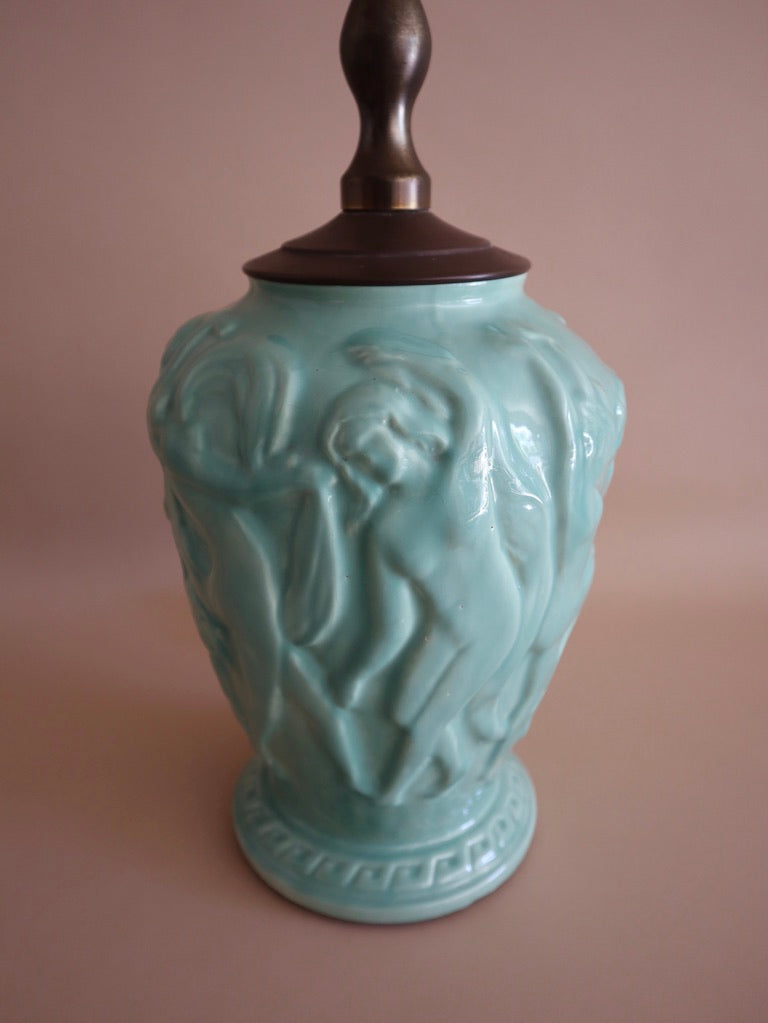 1930s Art Deco Grecian Muses Lamp