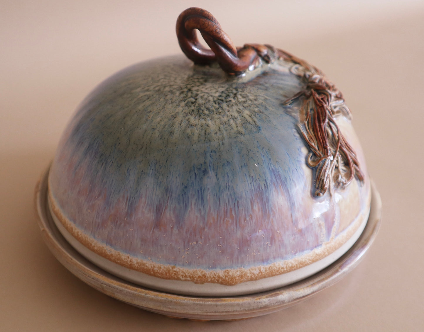 1980s Ceramic Cloche With Intricate Tassel