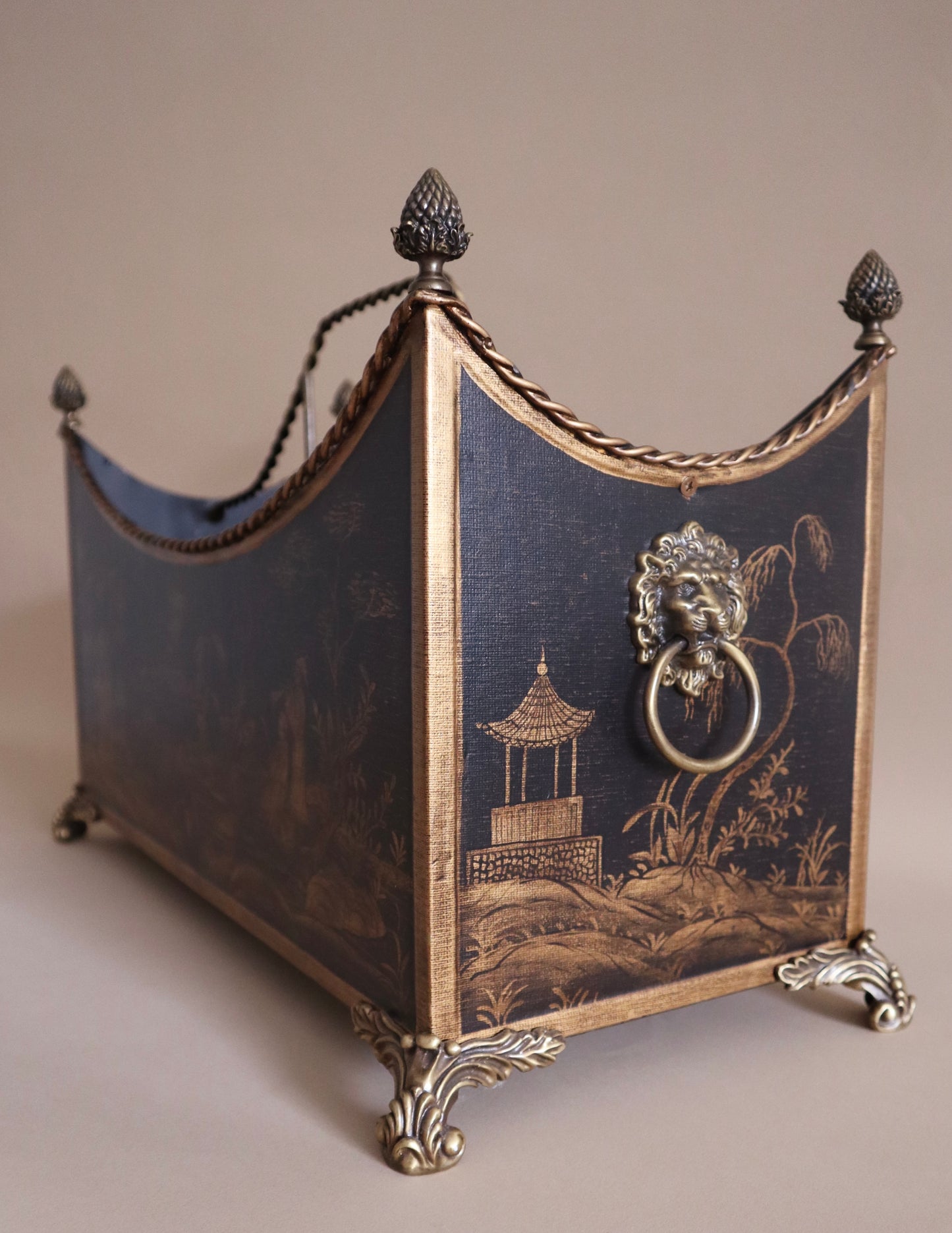 Vintage Chinoiserie Magazine Rack by Chelsea House