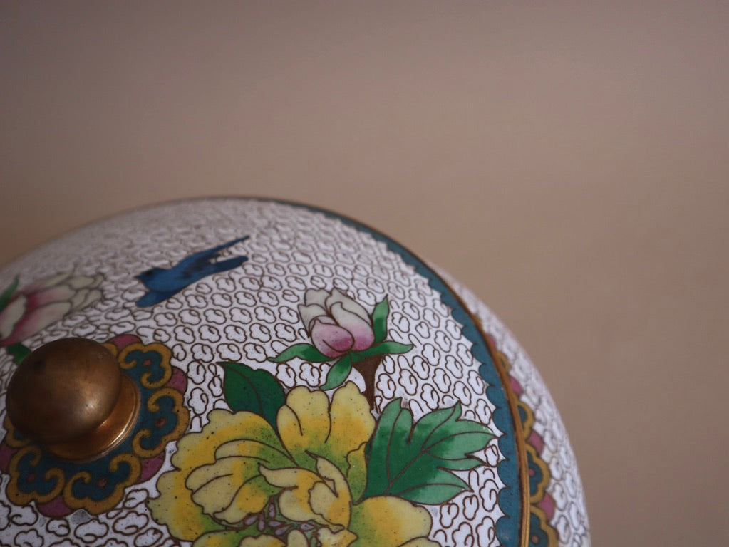 Antique Cloisonné Round Box