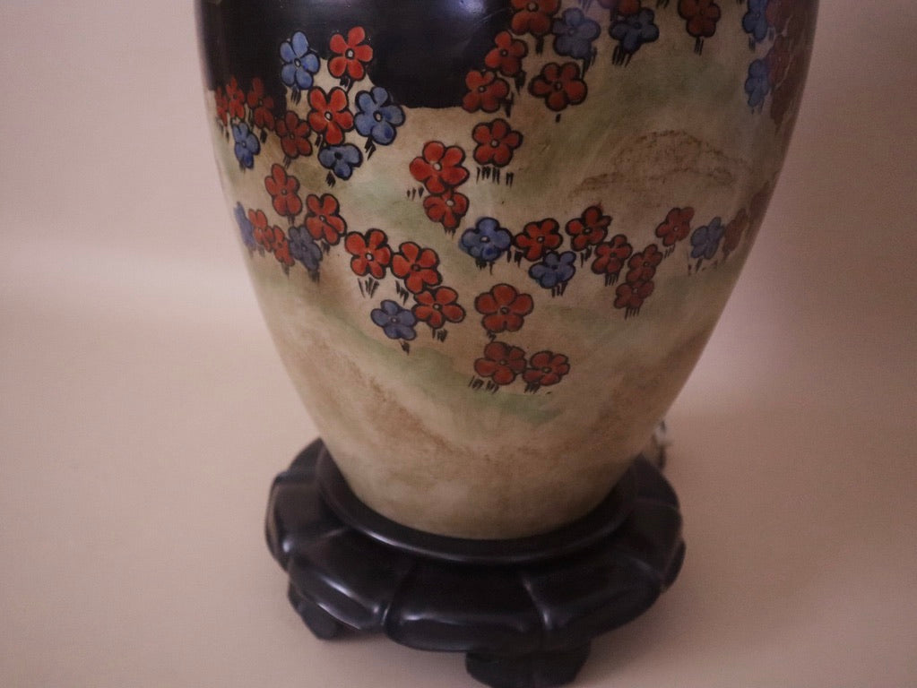 Mid-Century Hand-Painted Landscape Table Lamp by Marbro