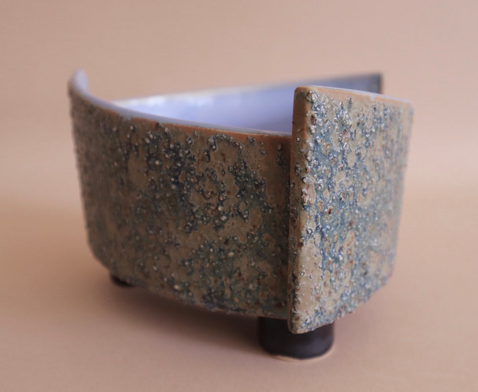1960s Midcentury Studio Pottery Abstract Cachepot