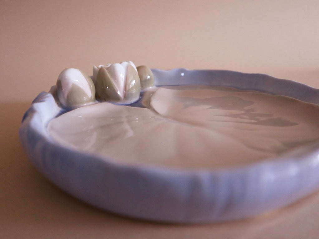 Danish Porcelain Lily Pad Dish by Bing & Grøndahl