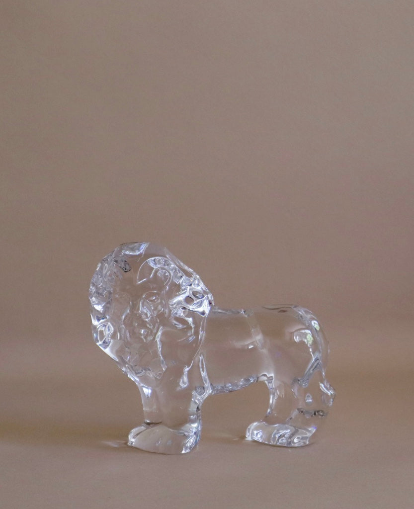 Val Saint Lambert Crystal Lion