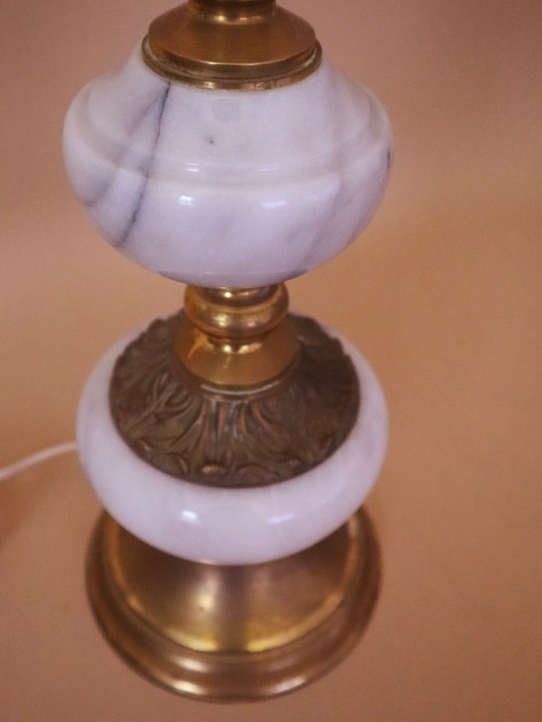 Marble & Brass Column Lamp