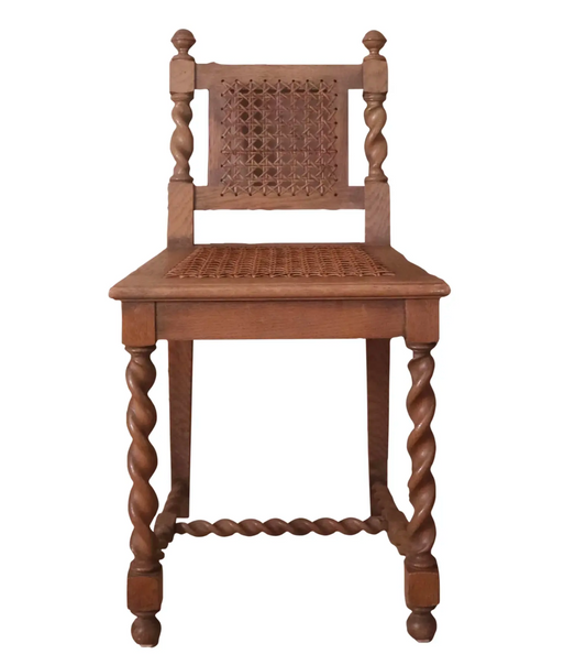 Antique Barley Twist & Cane Chair by John D. Raab Co.