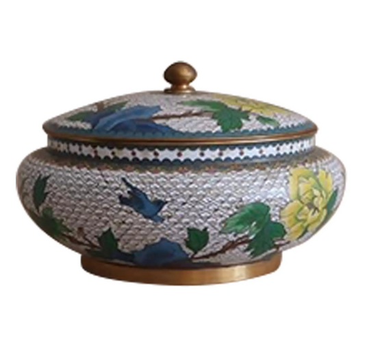 Antique Cloisonné Round Box