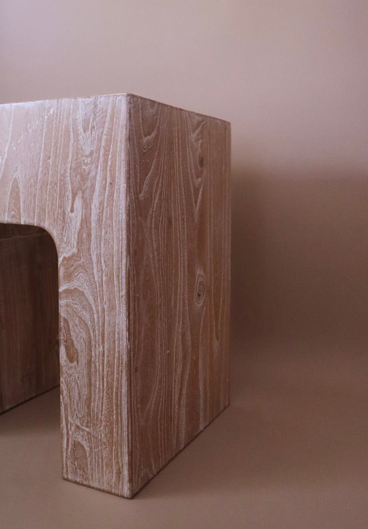 Rustic Modern Wood Side Table