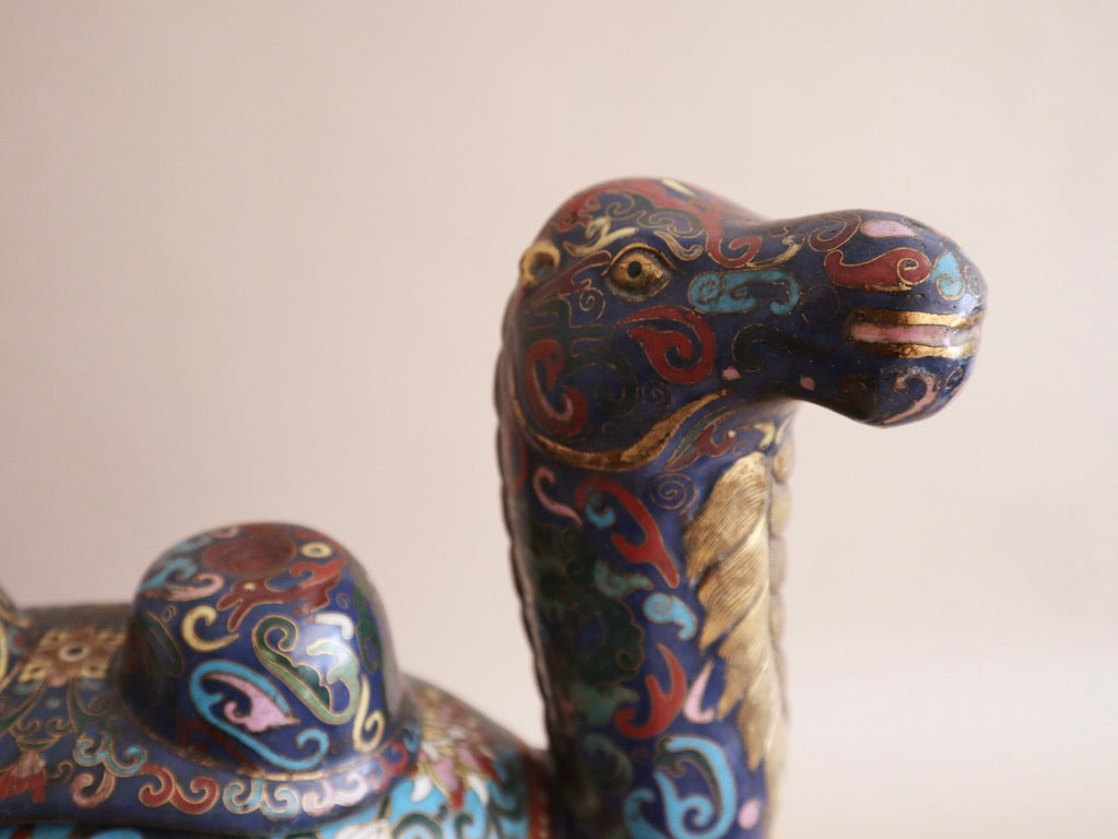 Early 1900s Antique Cloisonné Lidded Camel