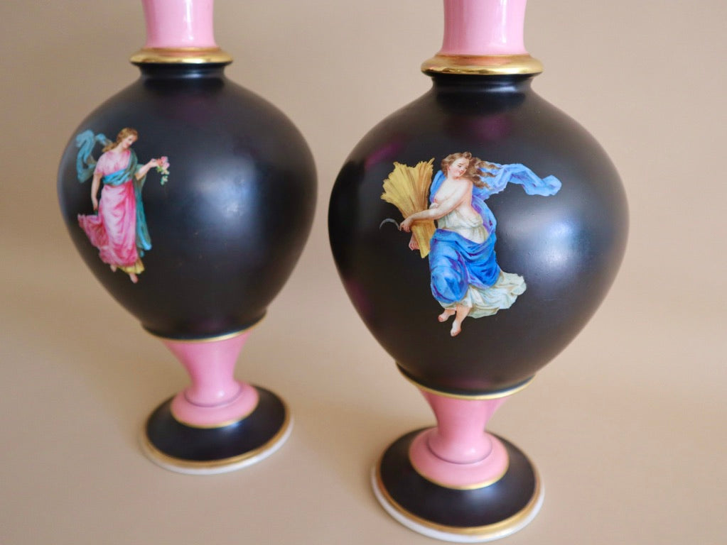 Antique (1910's) European Sèvres Porcelain Vases, a Pair