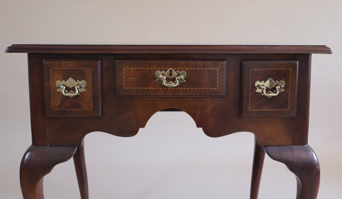 1990s Council Craftsman Side Table W/ Wood Inlay